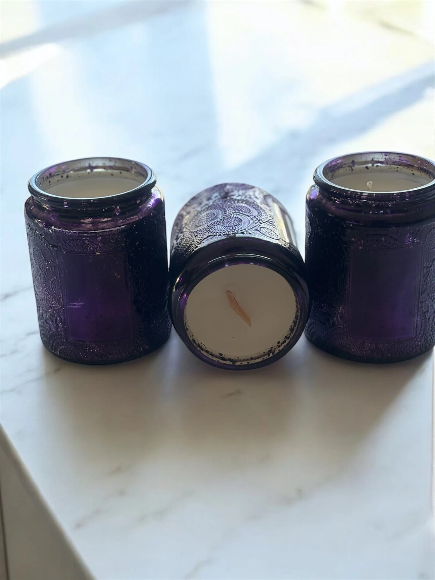 EMBOSSED ELECTROPLATED-Purple